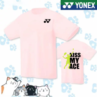 Yonex ชุดกีฬาแขนสั้นแบดมินตัน YY ใหม่2023สำหรับผู้ชายเสื้อลายกีฬาปิงปองซับเหงื่อดูดซับความชื้นในเสื้อผ้าฝึกซ้อมแห้งเร็วสำหรับแข่งขันชุดกีฬาสำหรับผู้หญิง