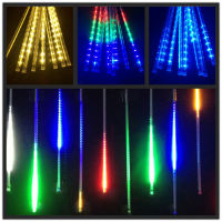 3 Set 8 Tubes Meteor Shower Rain LED Solar String Light Outdoor Waterproof Fairy Light Street Garland Christmas Tree Decoration