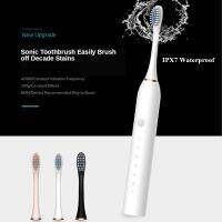 [Hot Sale] ทำความสะอาดช่องปากไวท์เทนนิ่งแปรงสีฟันไฟฟ้าแบบชาร์จได้ FreeToothbrush ModeToothbrush พร้อม2หัวแปรงของขวัญ