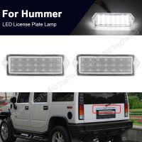 สำหรับ Hummer H2 2003 2004 2005 2006 2007หลังรถป้ายทะเบียน LED แสงสีขาวไม่มีข้อผิดพลาดโคมไฟแผ่นตัวเลข2ชิ้น