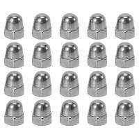 M6 Thread Dia Dome Head 304 Stainless Steel Cap Acorn Hex Nuts 20Pcs