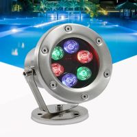 ◊◙ Stainless Steel LED Fountain Lamps Ip68 Waterproof Swimming Pool Lights 12V/24V Adjustable Led Underwater Lamps RGB Pond lights