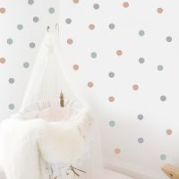 1PC Watercolor Mint Green Polka Dot Stickers Children Room Kindergarten Decorate Gift Wall Stickers Room Decor Aesthetic Sticker Wall Stickers  Decals