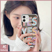 เคสโทรศัพท์ตัวอักษรภาษาอังกฤษกระจกแต่งหน้าความแปลกใหม่เข้ากันได้กับ IPhone 14 13 12 11 Pro Max X XS Max XR 8 7 Plus สีเงิน4มุมฝาครอบ TPU นุ่มกันกระแทก