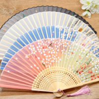 【Cw】bamboo Fold Hand FANS Wedding Chinese Japanese Fan Children China Antique folding Fan Gift eventail A Main Waiers marbu วินเทจ