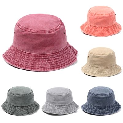 Outdoor Beach Caps Summer Casual Cotton Bucket Hat Sunscreen Fashion Unisex Washed Retro