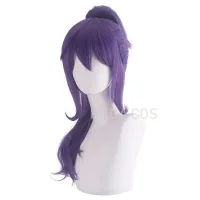 Asahina Mafuyu Cosplay Wig Project SEKAI COLORFUL STAGE! Feat. Nightcord Purple Curly Ponytail Hair Halloween Role Play Cos Wig