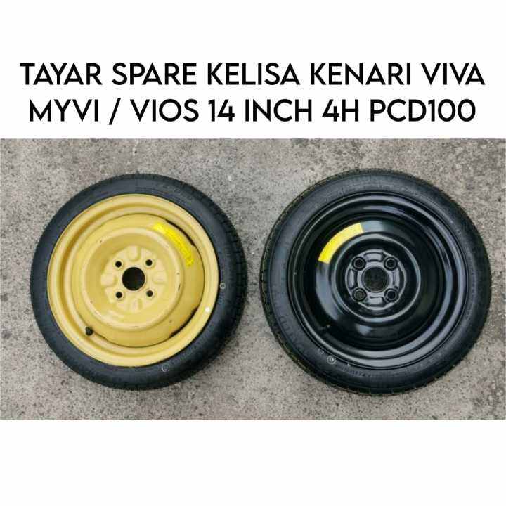 Spare Tyre 14 Inch Inci 4H PCD100 ( T115/70/D14 ) For Kelisa Kenari ...