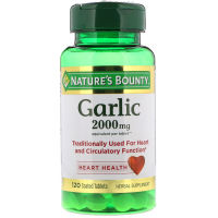 Natures Bounty, Garlic, 2,000 mg, 120 Coated Tablets กระเทียม