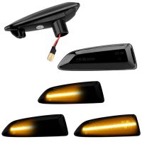 For Opel Vauxhall Astra J K Crossland X Grandland Insignia B Dynamic LED Side Marker Lights 2pcs Flowing Turn Signal LightSignal Light Assemblies Part