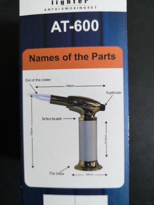 หัวพ่นไฟ-รุ่น-at-600-มีแก๊สในตัว-พร้อมใช้งาน-สวยมาก-ไฟแช็คไอพ่น-ไฟแช็คพ่นอาหาร-หัวพ่นแก๊ส-หัวพ่นไฟทำอาหาร-หัวเป่าแก๊ส-หัวเป่าไฟ-พร้อมส่ง