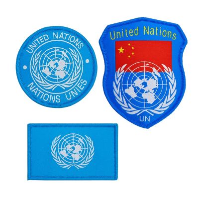 United Nations Morale Badge Military Hook&amp;Loop Patch Clothing Backpack Decoration Sticker UN Armband Flag Patches on Clothes Adhesives Tape