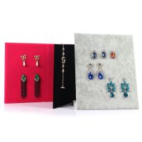 ▫♣☸ Free Shipping Flannelette Earring Stand Display Stand Jewelry Board Vertical Brand Earrings Necklace Storage Board Jewelry Props Rack