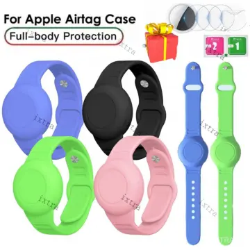2PACK Holder for Apple Airtag, Air Tag DIY Cute Toddler Hidden Adjustable  Watch Band Anti-Lost Waterproof Silicone Case