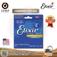 สายกีตาร์ไฟฟ้า Elixir รุ่น E.NANOWEB .009-.046 เบอร์ 9 **Made in USA** รับประกันของแท้ 100%