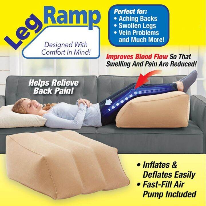 Leg Ramp Inflatable Leg Pillow Wedge Pillow Elevates Legs And Feet For