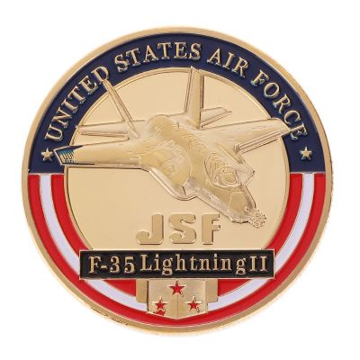 การขายครั้งใหญ่เหรียญที่ระลึกเครื่องบินรบ F-35ของกองทัพอากาศสำหรับทหารบ้านของสะสม