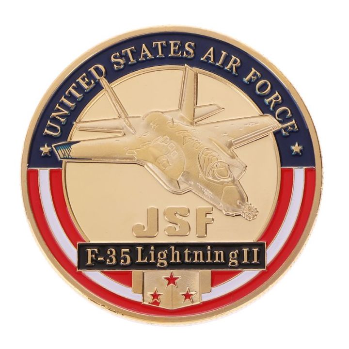 การขายครั้งใหญ่เหรียญที่ระลึกเครื่องบินรบ-f-35ของกองทัพอากาศสำหรับทหารบ้านของสะสม