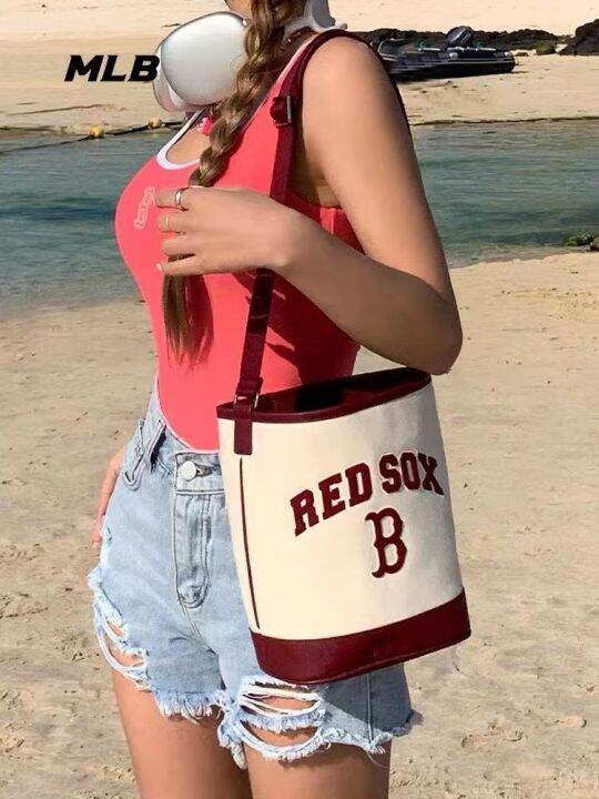 mlb-official-ny-korea-ml-bucket-bag-shoulder-bag-new-summer-presbyopia-ny-fashion-casual-messenger-bag-class-commuter-bag