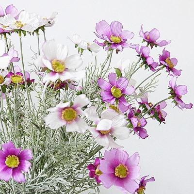 【DT】 hot  8 heads long stem Daisy flower branch simulation fake flower garden living room decoration floor display Artificial flowersTH