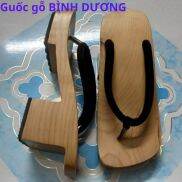Guốc ghế nhật gỗ thông cao 7cm quay nhung