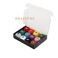 Rhapsody Premium Quality 12Colors/Set Size 8 Pearl Cotton ด้ายปักผ้าฝ้ายอียิปต์ 100% Mercerized &amp; Singed 181 สี-huangjianping