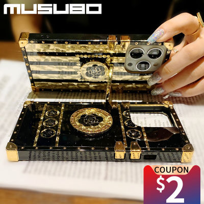 MUSUBO Luxury Case For iPhone 13 Mini 12 11 PRO MAX XR XS 6 7 8 plus Ring Phone Cover With stand Shockproof Soft Glue Back Cover