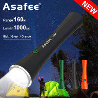 Asafee 1000LM KC61 XF 3535 LED Super Bright Outdoor Camping Torch Unique Appearance use 18650 battery 5 gears to switch Press switch IP66 Waterproof