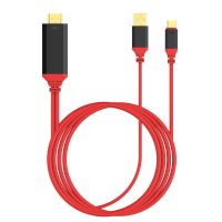 USB C Ke Konverter Kabel Yang Kompatibel dengan HDMI 4K HDTV Video Tipe C Adaptor untuk MacBook untuk Samsung Galaxy S9/S8HUAWEI P20 Pro/P30 Pro