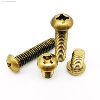 ✻ 5/10/20/50pcs M2 M2.5 M3 M4 M5 M6 GB818 Pure Copper Solid Brass Cross Round Phillips Pan Head Screw Bolt Thread Length 6-50mm