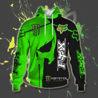 2021 New Mens Hoodie Casual FOX Monster Energy Logo Pullover Fashion Street Cool Motorcycle Racing Team Clothes Sweatshirt Mans Jacket Spring And Autumn 3d Printed Casual Plus Size Sweatshirt
