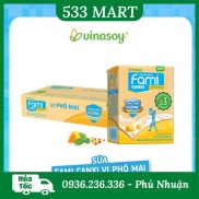 THÙNG 36 HỘP SỮA ĐẬU NÀNH FAMI NGUYÊN CHẤT, CANXI, ÍT ĐƯỜNG, VỊ CAFE