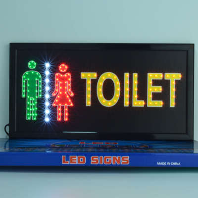 ป้ายไฟLED TOILET ป้ายไฟกล่อง หลอดไฟLED ประหยัดไฟ เสียบ ปลั๊กไฟ บ้าน เพิ่มเอกลักษณ์สีสัน สวยงาม ตกแต่ง