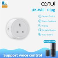 CORUI WiFi Smart Socket Mobile Remote Control EWeLink APP Timing Plug Alexa Google Home Voice Control Socket UK Plug Ratchets Sockets