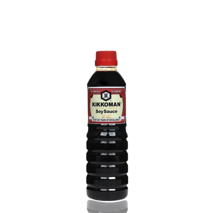 KIKKOMAN Standard Grade Soy Sauce Red Label Naturally Brewed 500ml