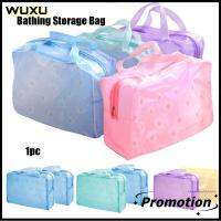 WUXU 5 Colors พลาสติก เคสใสกันน้ำ เครื่องใช้ในห้องน้ำชายหาด กระเป๋าใส่ห้องน้ำ ช่างแต่งหน้า กระเป๋าเก็บอุปกรณ์ว่ายน้ำ กระเป๋าเครื่องสำอางเดินทาง