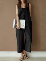 2023 Summer New Casual Fashion Ladies Workwear Jumpsuit Sleeveless Womens Trousers Elegant Office LOOSE Comfortable Simple