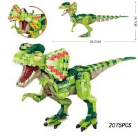 NEW MOC Dinosaur Institute 1460Pcs Jurassic World Dino DIY Building Blocks Bricks Figures Toys For Children Boys Birthday Gifts