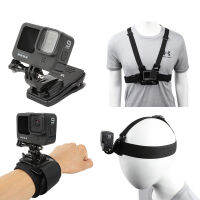 อุปกรณ์เสริมสำหรับ GoPro Hero 111098765,สายรัดศีรษะ Mount Chest Mount Harness กระเป๋าเป้สะพายหลังผู้ถือคลิป360 ° สายรัดข้อมือหมุน