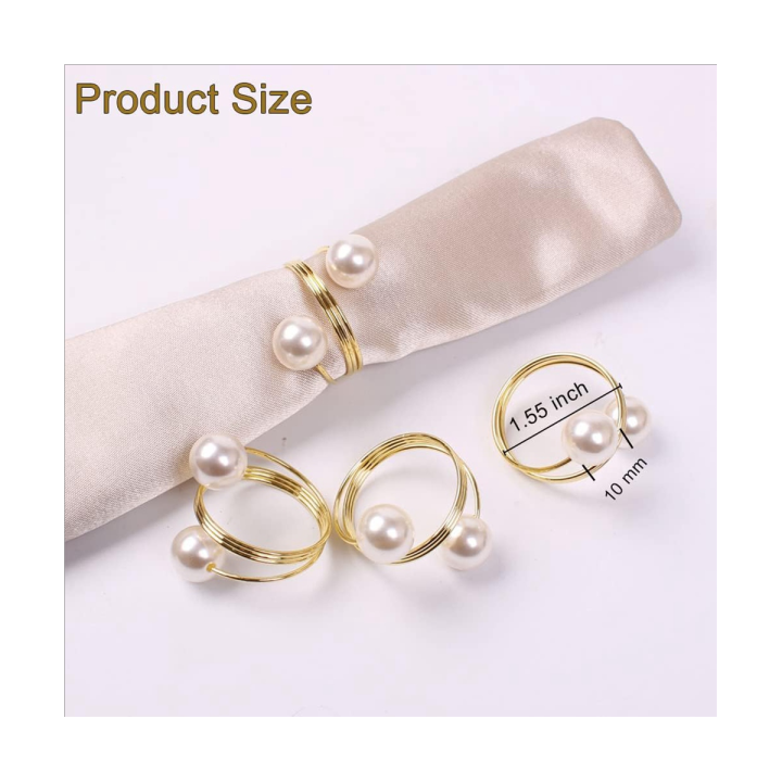 แหวนผ้าเช็ดปากมุก12-ผู้ถือแหวนผ้าเช็ดปากทองผู้ถือผ้าเช็ดปากมุกอีสเตอร์ผ้าเช็ดปากแหวนหัวเข็มขัด-การรวบรวมครอบครัว