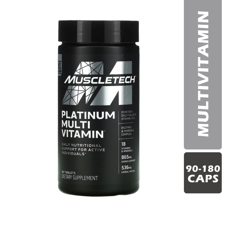 MuscleTech Platinum Multivitamin Multi Vitamin For Adults 90 180