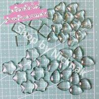 คริสตัลใส ไม่มีรู อุปกรณ์ตกแต่งสีกลิส เหมาะกับงานฝีมือ DIY เรซิ่น 14 mm 4 แบบ(12ชิ้น/29บาท)