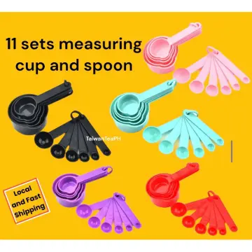 Heavy Duty Measuring Cups 11pcs Plastic Measuring Spoons and