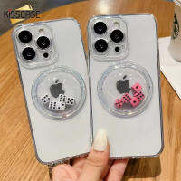 KISSCASE ร็อกแอนด์โรลลูกเต๋าเคสโทรศัพท์แบบใสสร้างสรรค์สำหรับ Iphone 14 13 12 11 Pro Max 14 Plus ฝาครอบด้านหลัง TPU โปร่งใสบุคลิกของลดความดันสำหรับ Iphone 14 13 12 11