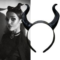 【CC】 Witch Ox Horn Headband Evil Glitter Hair Hoop