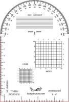 แผ่นวัดพิกัดและมุมภาค P67 (วัดมุมและอ่านพิกัดภูมิศาสตร์แผนที่, บรรทัดวัดแผนที่)