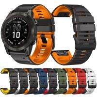 สายแถบซิลิโคน Garmin Fenix 7 7X Pro 6X 6 Pro 5 5X Plus Forerunner 965 955สายนาฬิกา26มม. 22มม.