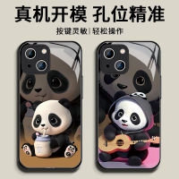 แพนด้าน่ารัก14เคสกระจก Apple 13เคสโทรศัพท์รูปการ์ตูน Ip12สไตล์ Chinoiserie IP11เคสแข็ง Dingsheng