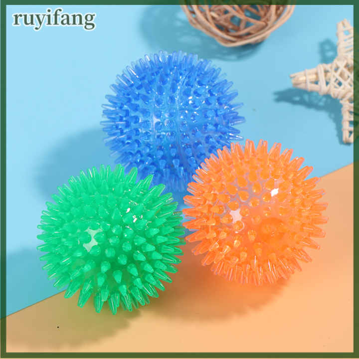 ruyifang-ของเล่นสุนัขยางเด้งฟันลอยทำความสะอาดฟัน-spiky-flake-ball-ของเล่นสุนัข