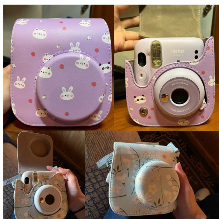กระเป๋ากล้องสำเร็จรูปสีสันสดใสกระเป๋าหนังเคสป้องกันกล้องสะพายไหล่สำหรับ-fujifilm-instax-polaroid-mini-8-mini8-9ของขวัญ
